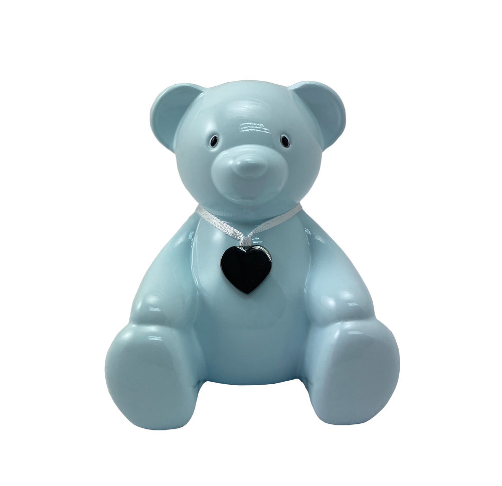 TEDDY BEAR BLUE MONEY BOX