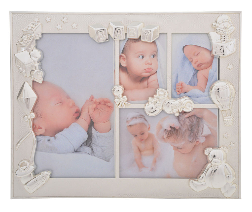 [26949] BABY 4 PHOTO COLLAGE FRAME