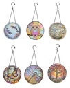 STAINED GLASS HANG PLAQUES (6)