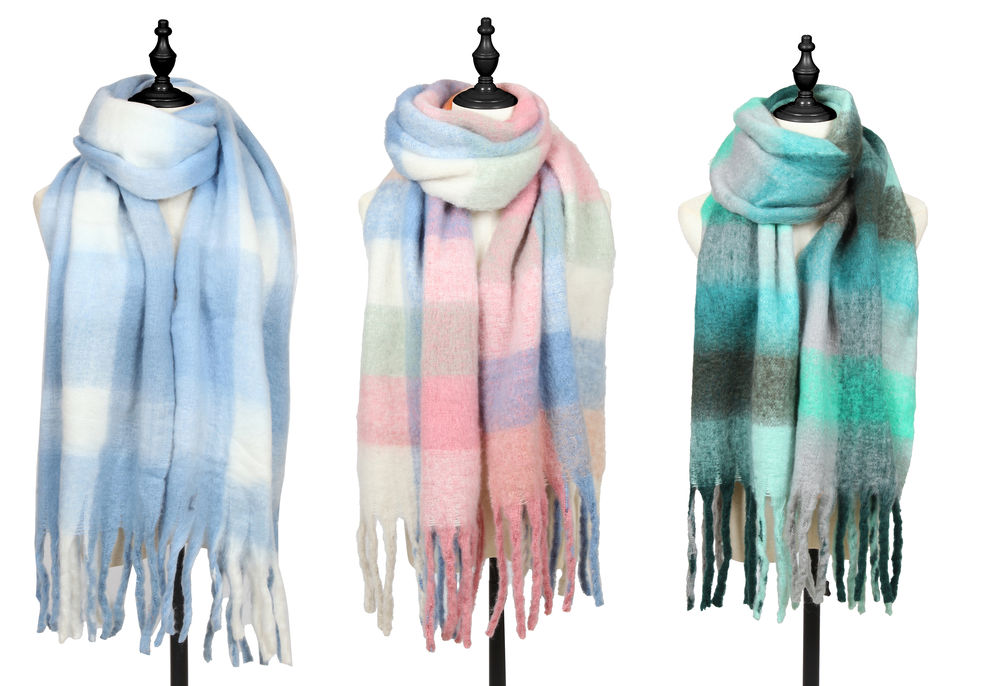 [27117] ESSENCE PLUSH CHECK SCARF (3)