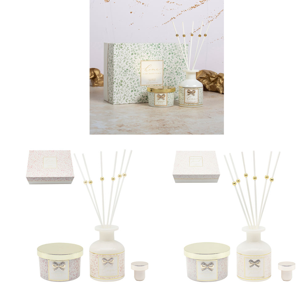 [27126] HEARTS CANDLE & DIFFUSER SET(3