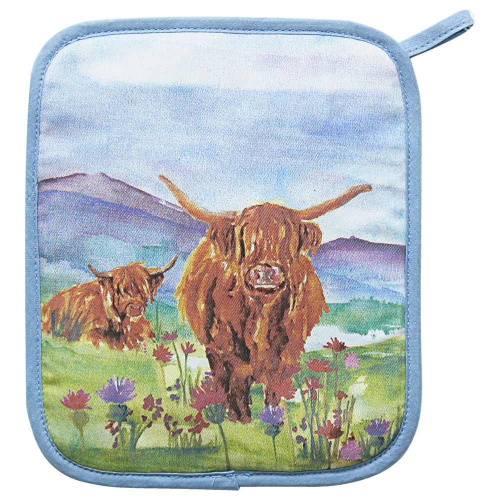 [27293] ART HIGHLAND COW POT HOLDER