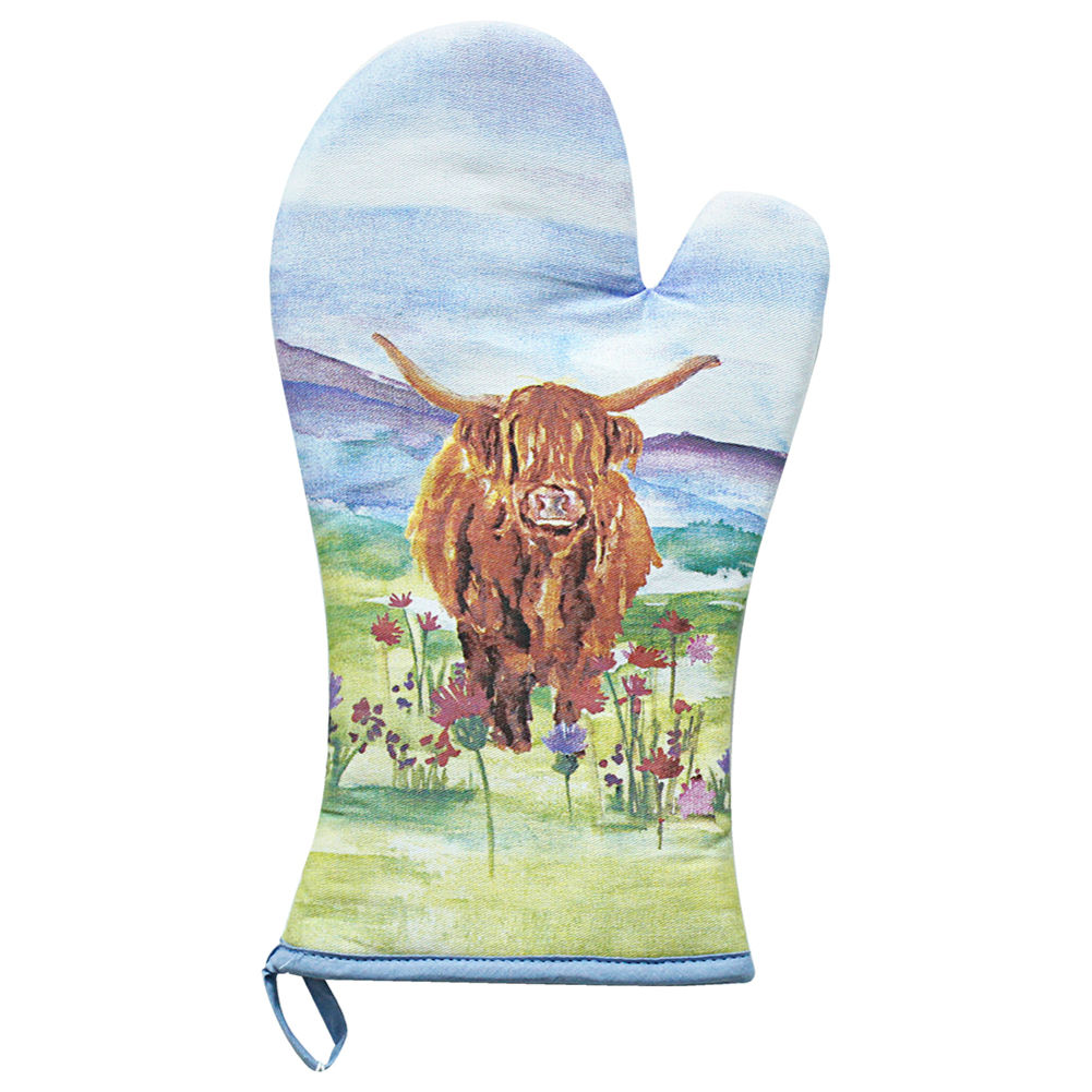 [27295] ART HIGHLAND COW OVEN GLOVE