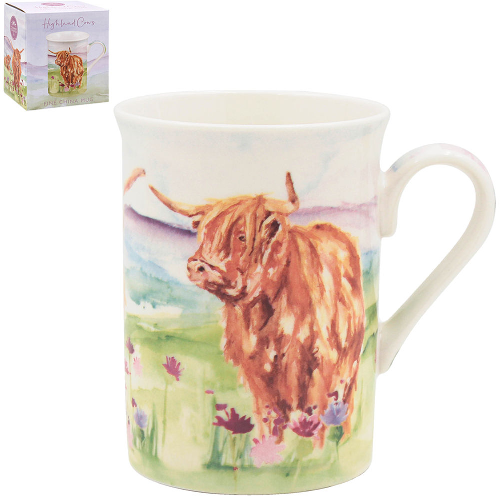 [27297] ART HIGHLAND COW MUG