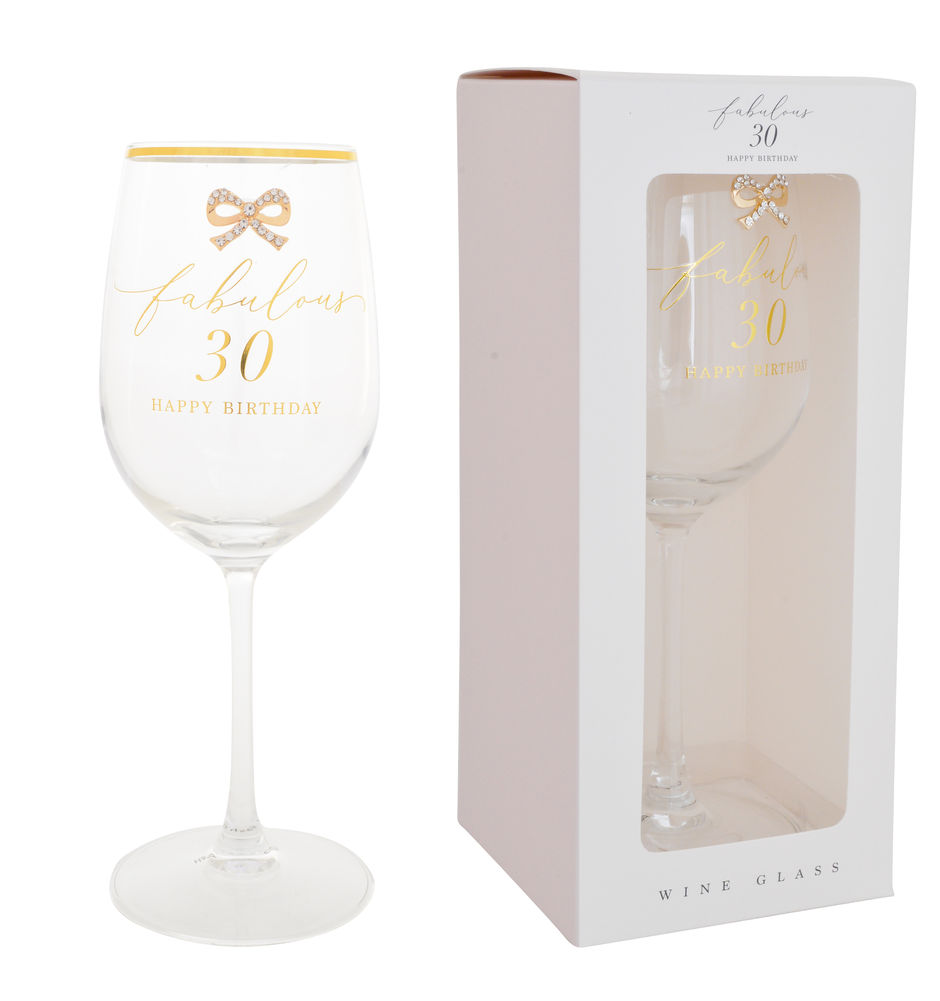 [27393] MADELAINE 30TH WINE GLASS