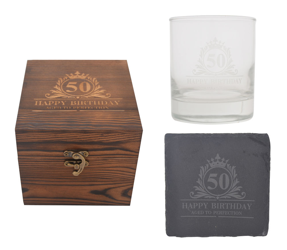[27453] 50TH BIRTHDAY GLASS & COASTER