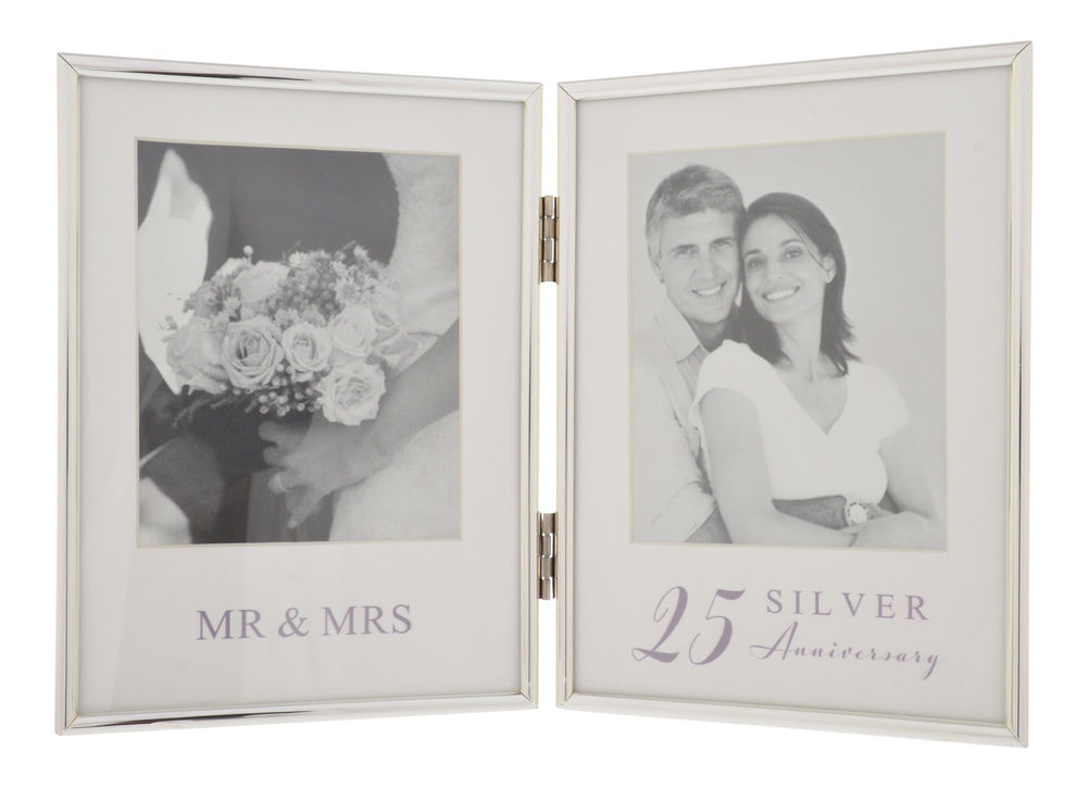 [27480] 25TH ANNIVERSARY DBL FRAME 4X6