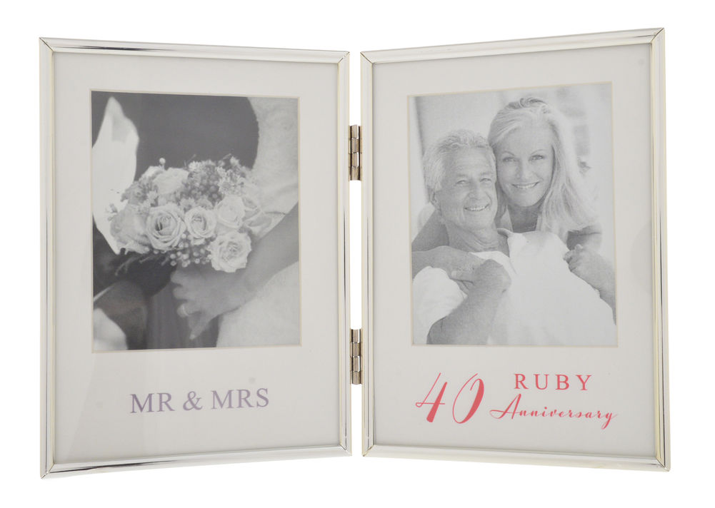 [27481] 40TH ANNIVERSARY DBL FRAME 4X6