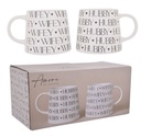AMORE MUGS WIFEY & HUBBY SET 2