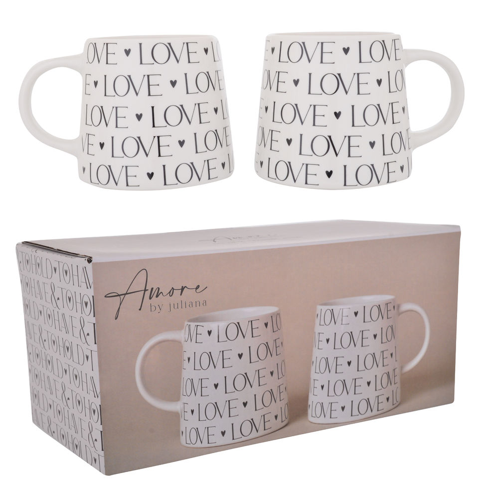 [27503] AMORE MUGS LOVE - SET OF 2