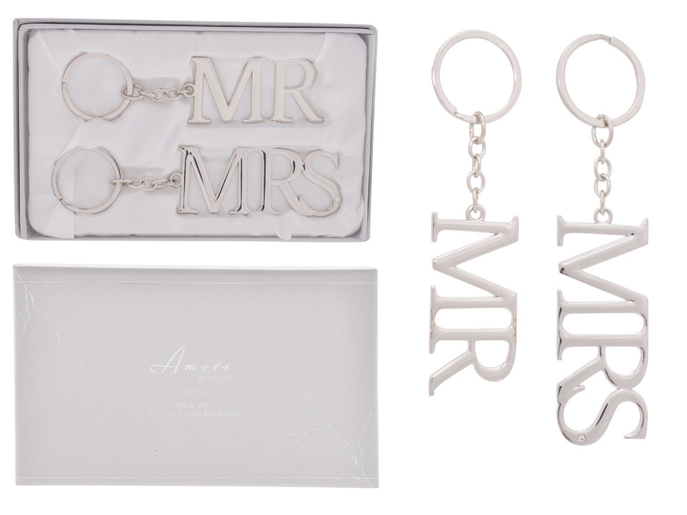 [27504] AMORE KEYRINGS MR & MRS SET 2