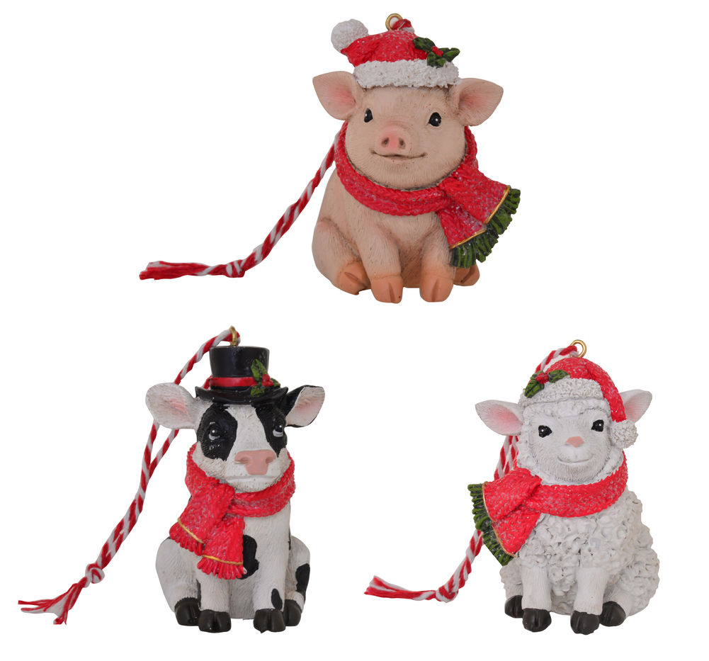 [27594] XMAS FARMYARD HANGING DECS (3)