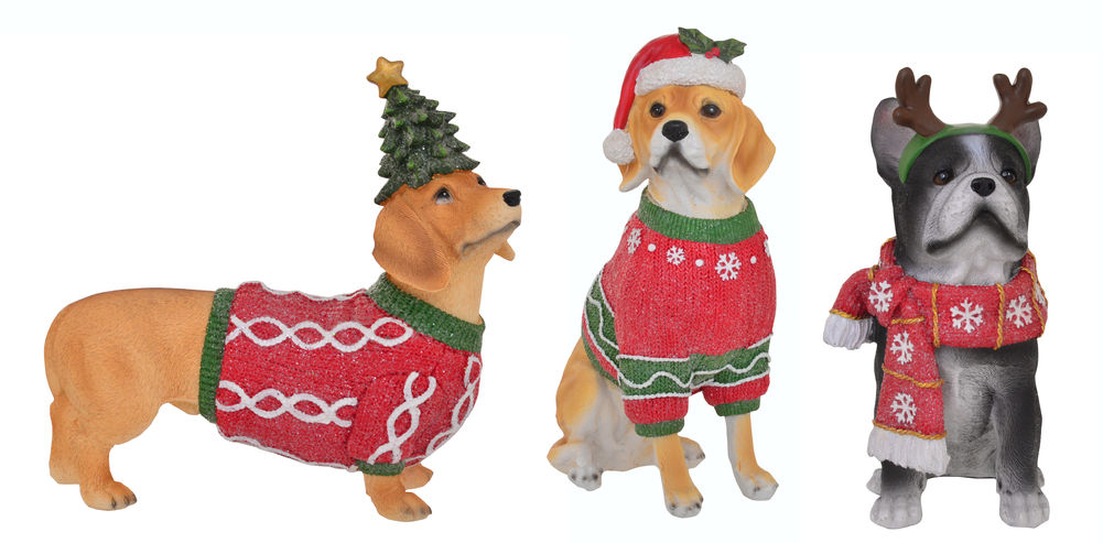 [27596] XMAS DOGS TABLE TOP ASST (3)