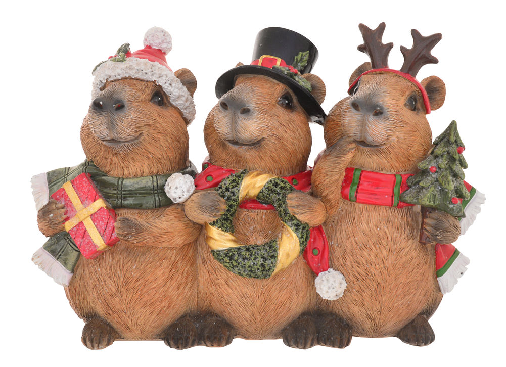 [27605] XMAS CAPYBARA TRIO