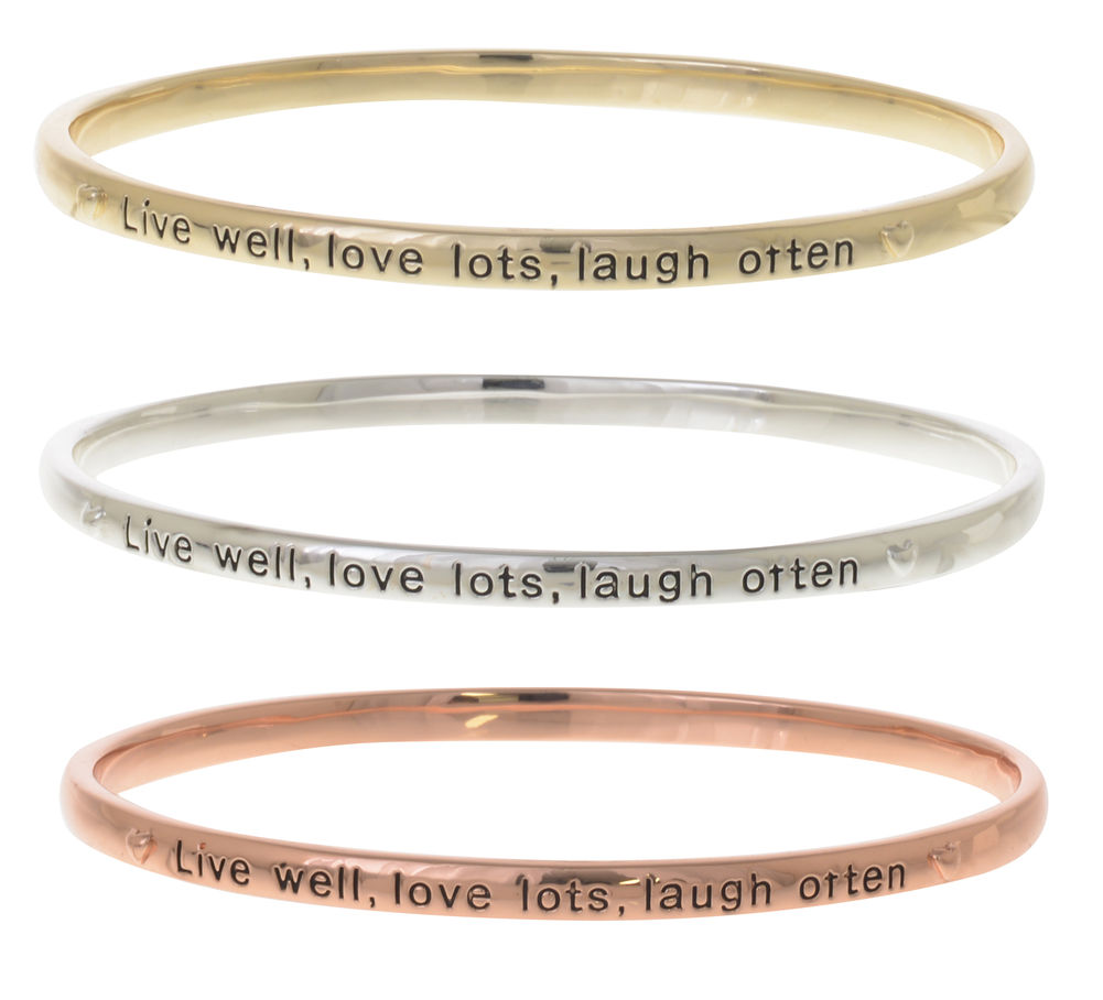 [27623] EQLB BANGLE LIVE LOVE LAUGH (3)