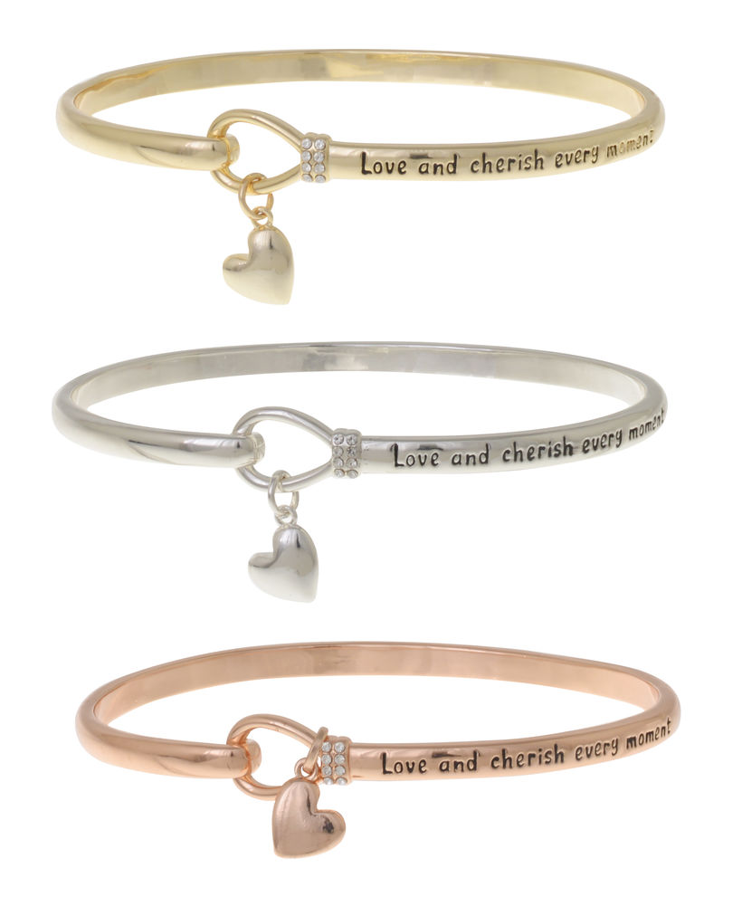 [27624] EQLB CLASP BANGLE LOVE&CHERISH (3)