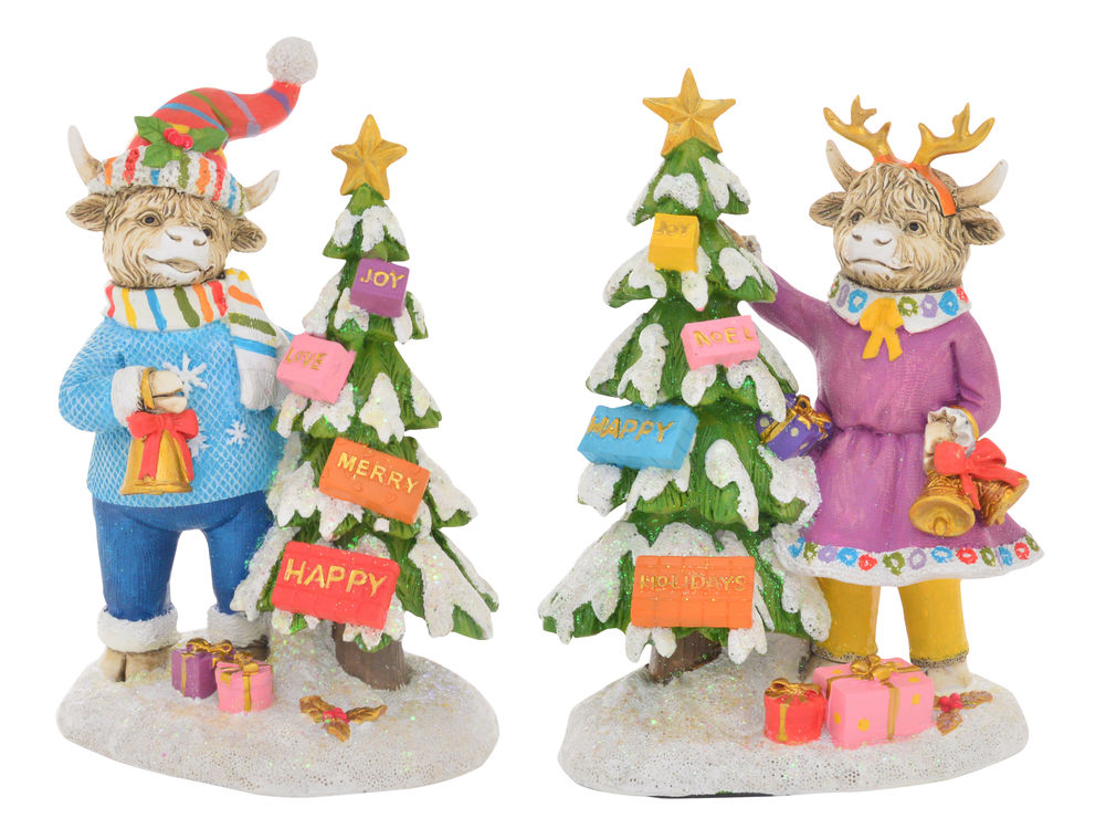 [27668] XMAS TREE HIGHLAND COWS (2)