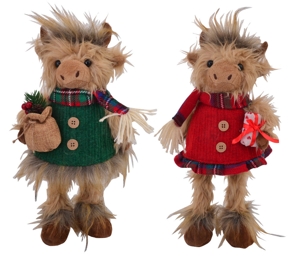 [27674] XMAS COUNTRY COW BOBBLE SML (2)
