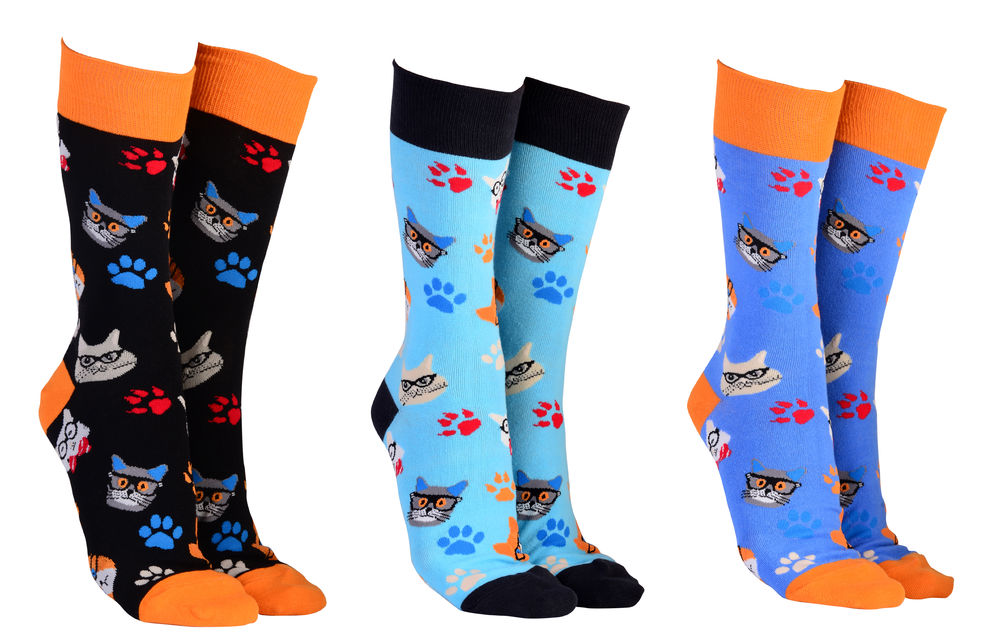 [37167] SOCK SOCIETY CAT IN SPECS (3)